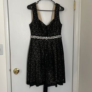 Monteau Black Eyelet Dress